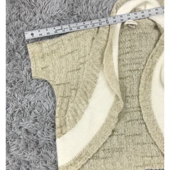 Anthropologie‎ Sleeping On Snow Cardigan Shrug Small Metallic Angora Wool Blend - Picture 8 of 8